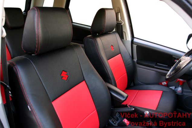Kožené autopoťahy Suzuki SX4, perforovaná koža v strede