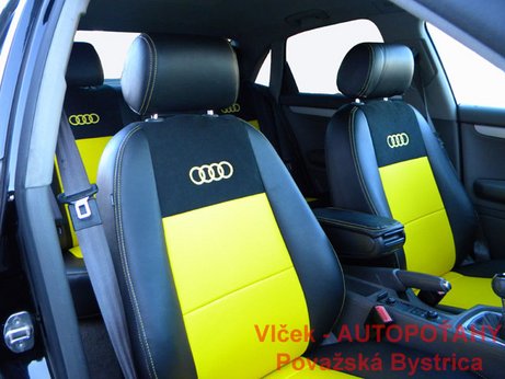 AUTOPOTAHY AUDI A4, Dynamic Collection, kombinácia RS látky s Alcantarou, s logom AUDI, ORIGINAL PRODUCT MAD AUTOPOTAHY AUDI A4, Dynamic Collection, kombinácia RS látky s Alcantarou, s logom AUDI, ORIGINAL PRODUCT MAD