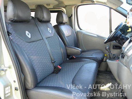 AUTOPOTAHY Renault TRAFFIC, Leather Look v kombinácii s látkou, ORIGINAL PRODUCT MAD AUTOPOTAHY Renault TRAFFIC, Leather Look v kombinácii s látkou, ORIGINAL PRODUCT MAD