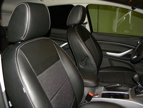 AUTOPOTAHY Ford Kuga 2011 bez loga, boky koža, stred RS design black  ORIGINAL PRODUCT MAD AUTOPOTAHY Ford Kuga 2011 bez loga, boky koža, stred RS design black  ORIGINAL PRODUCT MAD