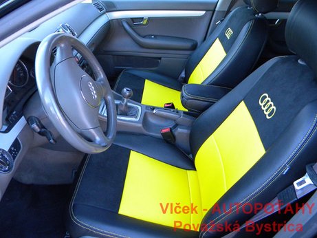 AUTOPOTAHY AUDI A4, Dynamic Collection, kombinácia RS látky s Alcantarou, s logom AUDI, ORIGINAL PRODUCT MAD AUTOPOTAHY AUDI A4, Dynamic Collection, kombinácia RS látky s Alcantarou, s logom AUDI, ORIGINAL PRODUCT MAD