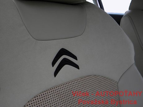 AUTOPOTAHY Citroen C5, Alcantara Collection, detail na logo, ORIGINAL PRODUCT MAD AUTOPOTAHY Citroen C5, Alcantara Collection, detail na logo, ORIGINAL PRODUCT MAD