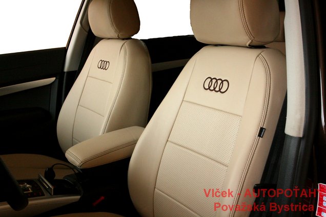 Kožené autopoťahy, Audi A6, Leather Look Perfo v strede