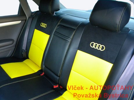 AUTOPOTAHY AUDI A4, Dynamic Collection, kombinácia RS látky s Alcantarou, s logom AUDI, ORIGINAL PRODUCT MAD AUTOPOTAHY AUDI A4, Dynamic Collection, kombinácia RS látky s Alcantarou, s logom AUDI, ORIGINAL PRODUCT MAD
