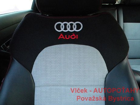 AUTOPOTAHY Audi A6 sport, DYNAMIC collection, predné sedadlá s logom a nápisom, ORIGINAL PRODUCT MAD AUTOPOTAHY Audi A6 sport, DYNAMIC collection, predné sedadlá s logom a nápisom, ORIGINAL PRODUCT MAD