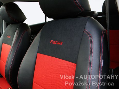 AUTOPOTAHY Škoda FABIA, Dynamic Collection, Kombinácia látky s Alcantarou, nápis Fabia, ORIGINAL PRODUCT MAD AUTOPOTAHY Škoda FABIA, Dynamic Collection, Kombinácia látky s Alcantarou, nápis Fabia, ORIGINAL PRODUCT MAD