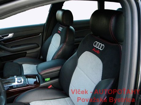 AUTOPOTAHY Audi A6 sport, DYNAMIC collection, predné sedadlá s logom a nápisom, ORIGINAL PRODUCT MAD AUTOPOTAHY Audi A6 sport, DYNAMIC collection, predné sedadlá s logom a nápisom, ORIGINAL PRODUCT MAD